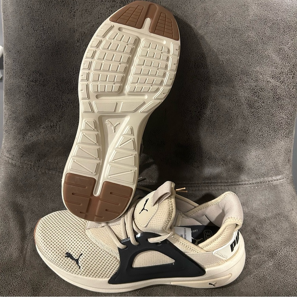 Puma Cream and Black Softride Enzo Sneakers - Picture 3 of 6